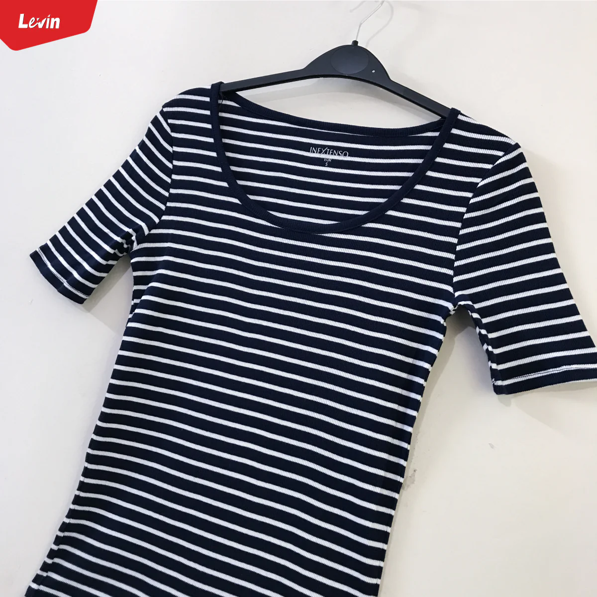 2 PC Combo Pack Women’s Cotton Ribbed Fitted Scoop Neck T-Shirts - Image 4