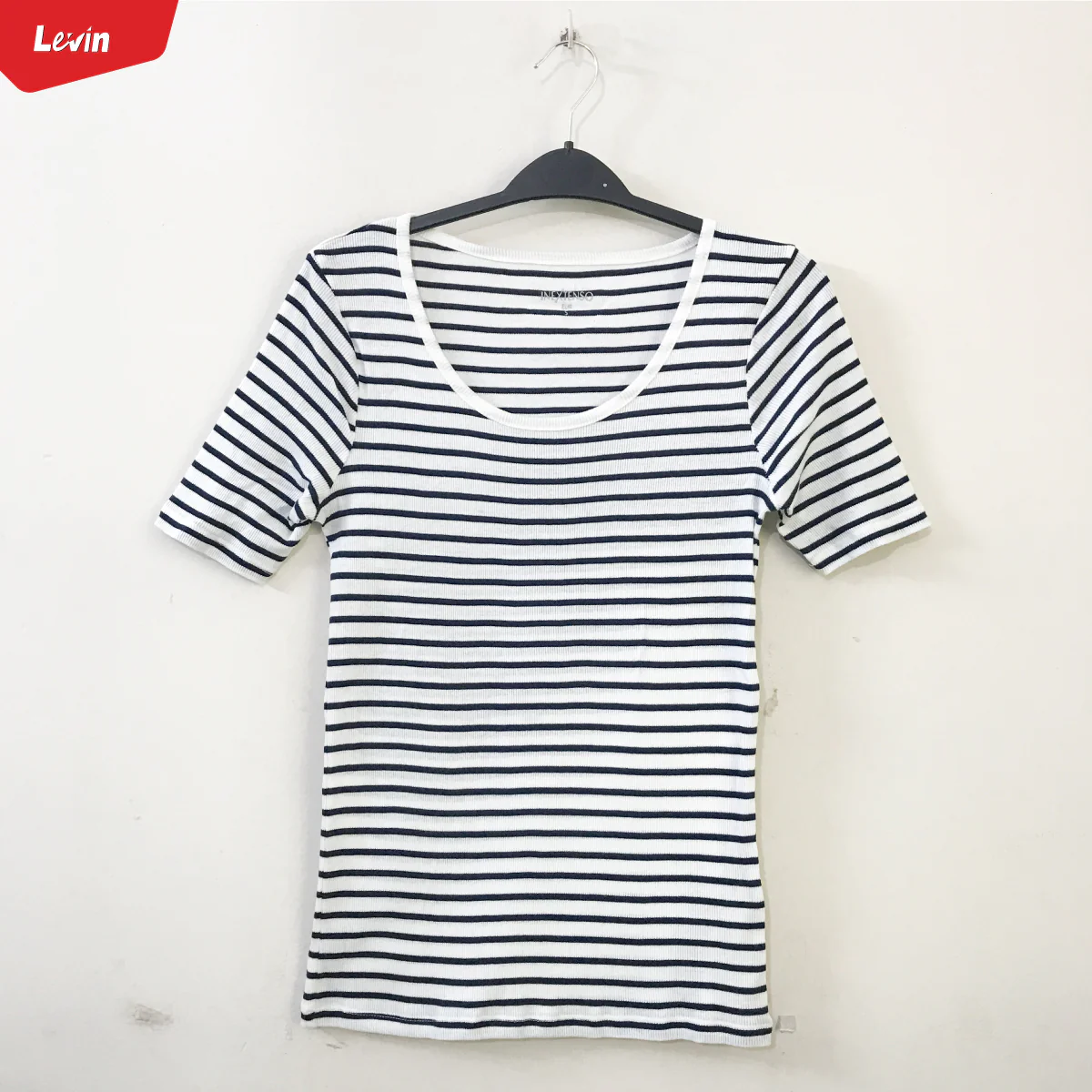 2 PC Combo Pack Women’s Cotton Ribbed Fitted Scoop Neck T-Shirts - Image 6