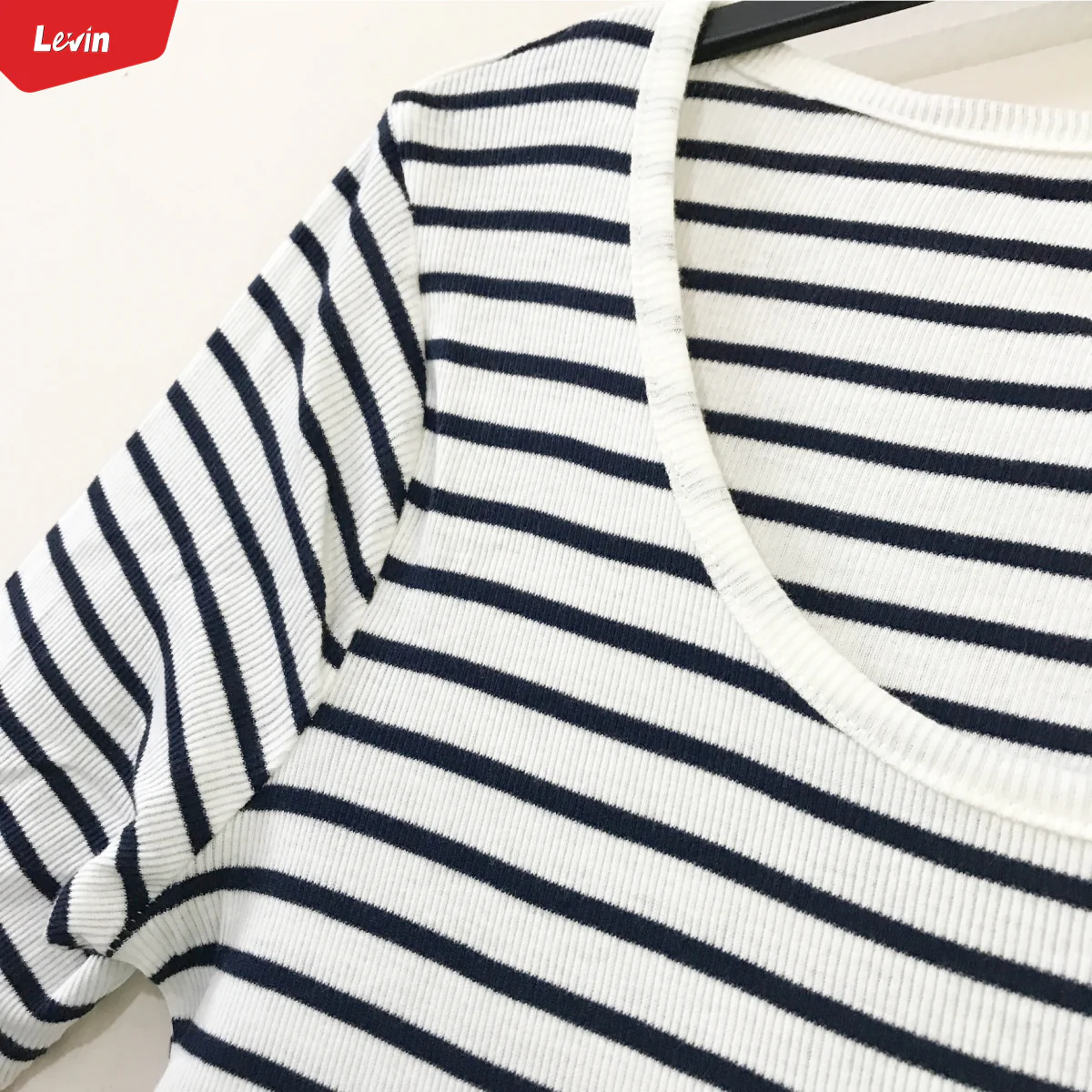 2 PC Combo Pack Women’s Cotton Ribbed Fitted Scoop Neck T-Shirts - Image 8