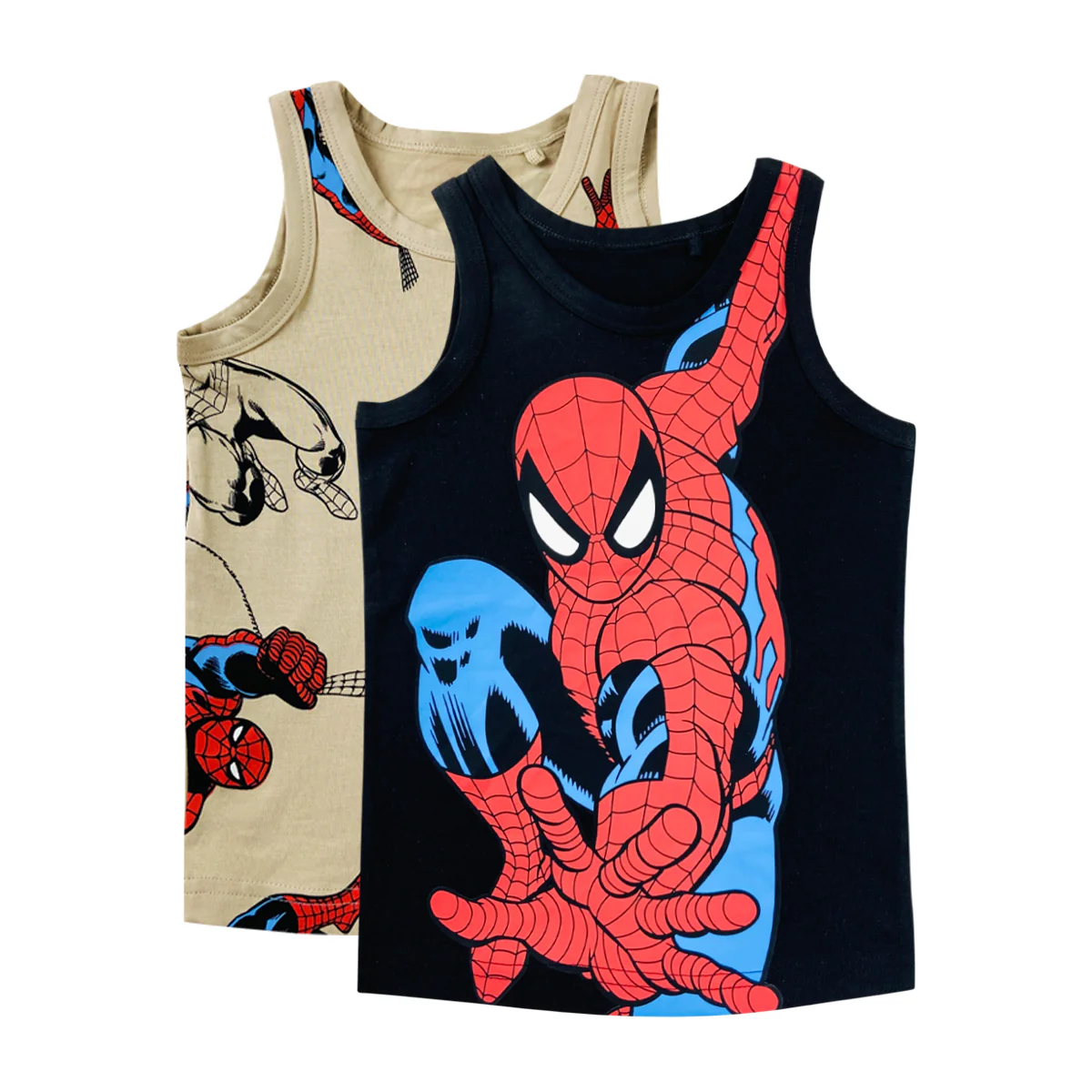 Baby Boys Cute Summer Spider Man Printed Cotton Tank Top - Image 15