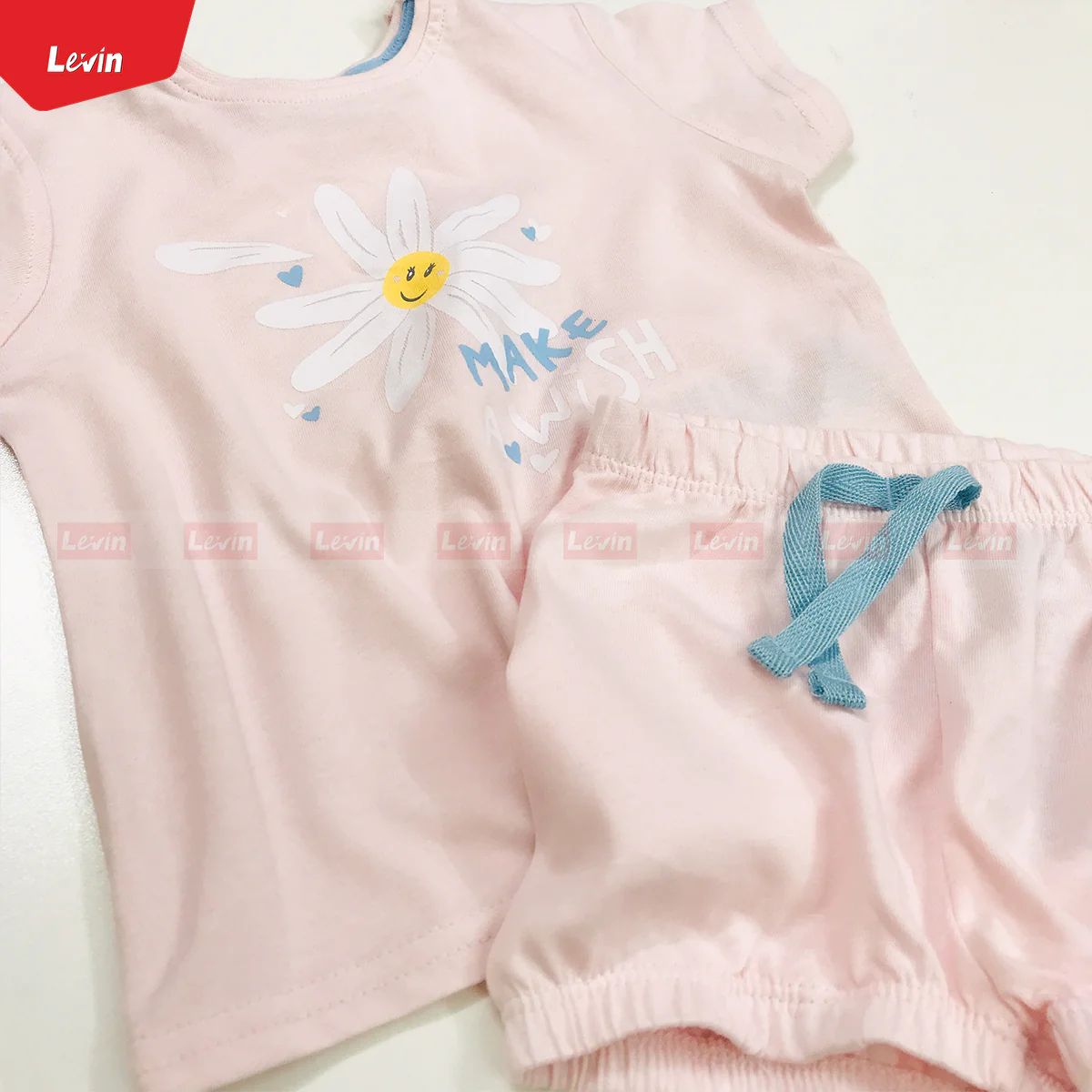 Unisex 2 in 1 Cotton T-shirt and Shorts Baby Set - Image 4