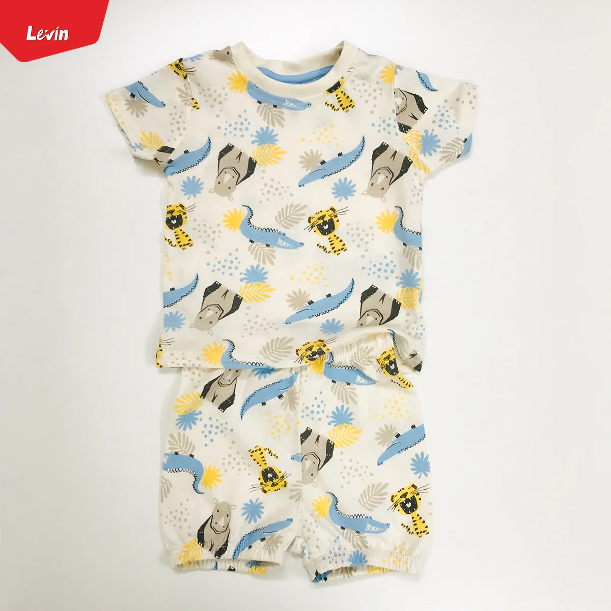 Unisex 2 in 1 Cotton T-shirt and Shorts Baby Set - Image 8