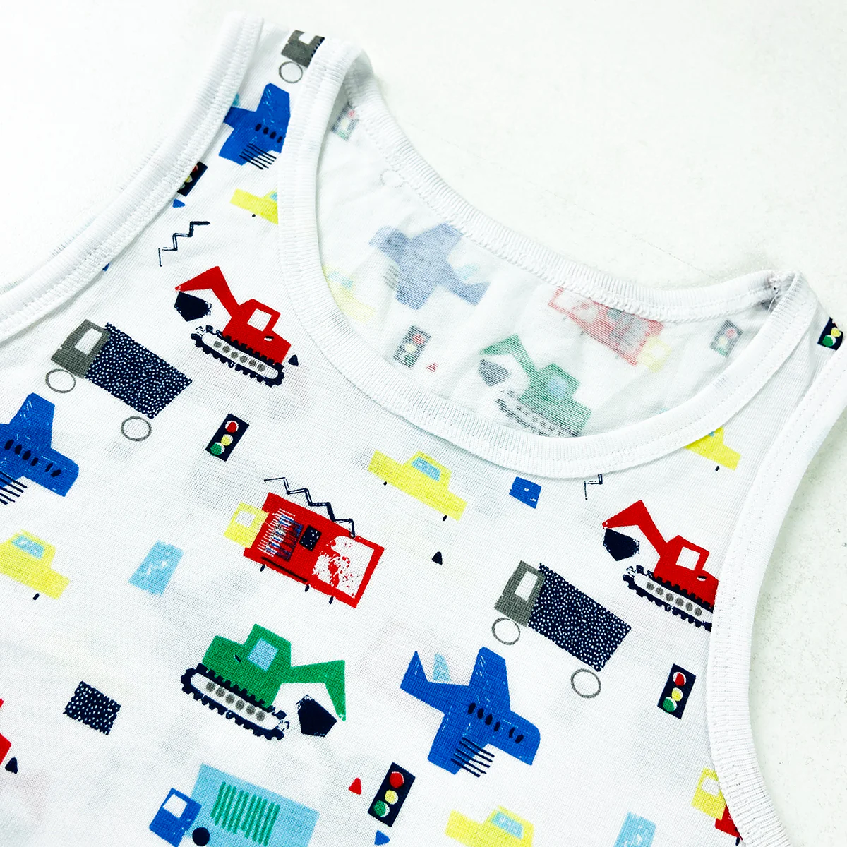 Baby Boys Summer Printed Cotton Tank Top - Image 4