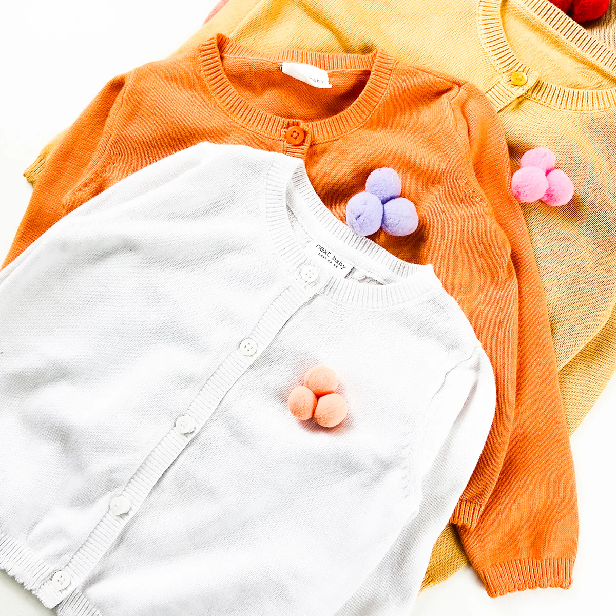 Baby Girls Cotton Knitted Cardigan Sweater - Image 3