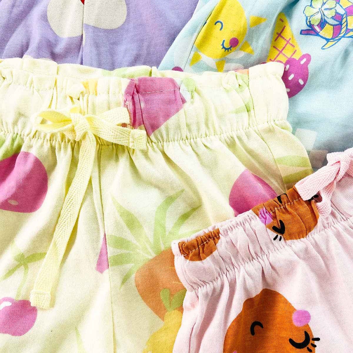Baby Girls Cute Printed Soft Cotton Summer Frill Shorts - Image 5