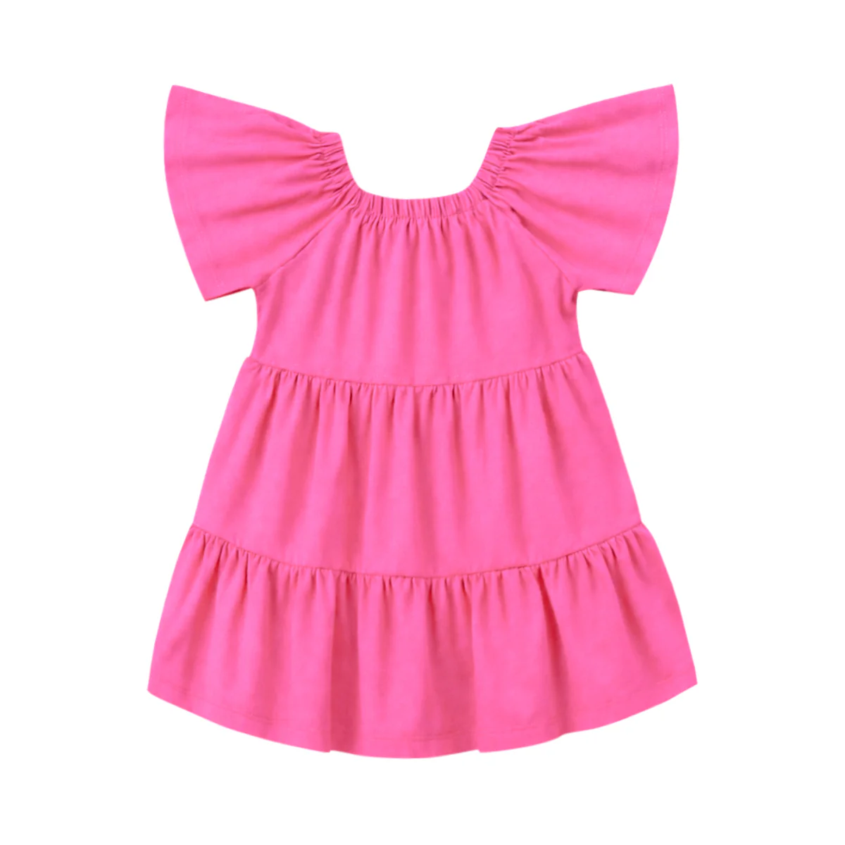 Baby Girls  Soft Cotton Summer Flutter Sleeves Dress - Image 10