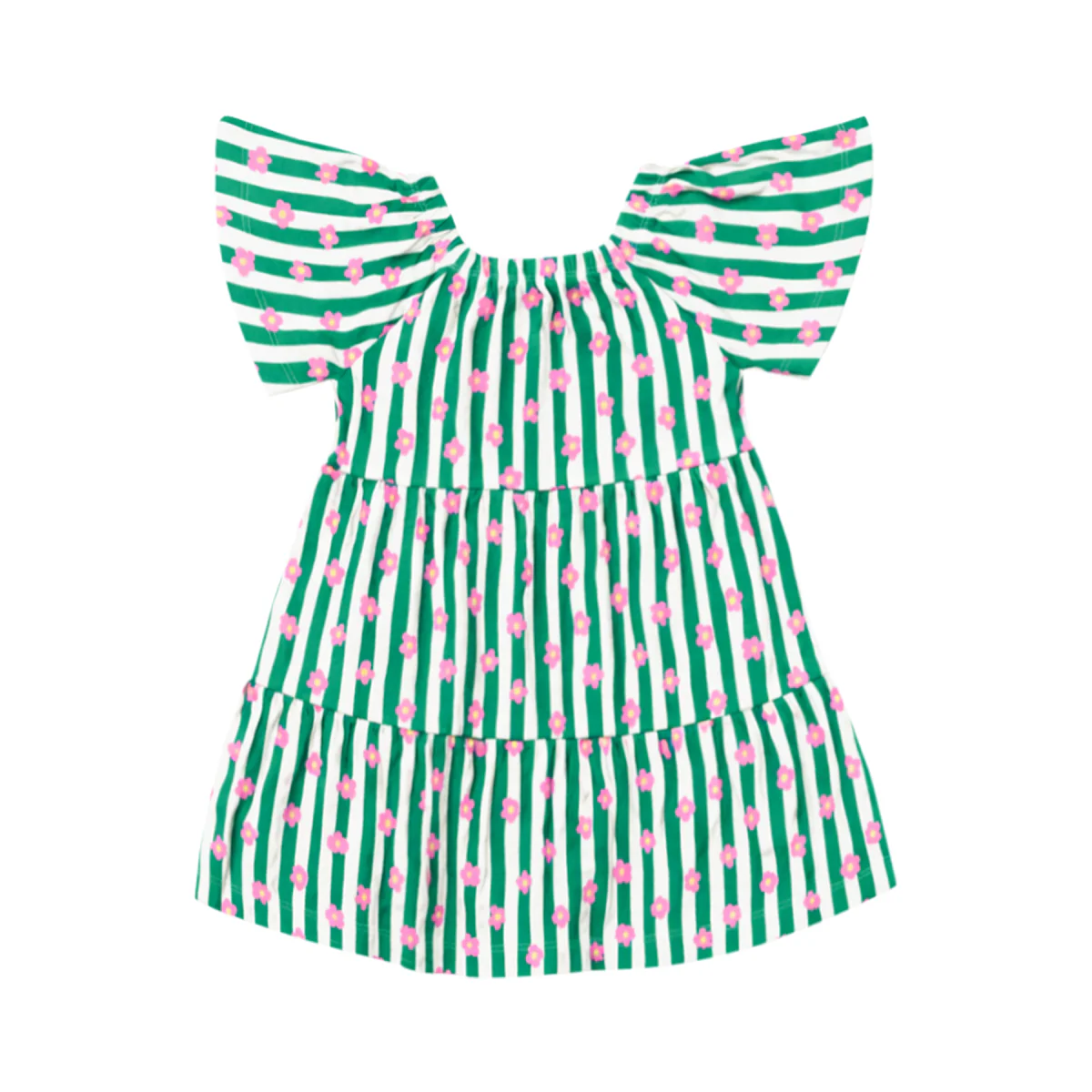Baby Girls  Soft Cotton Summer Flutter Sleeves Dress - Image 8
