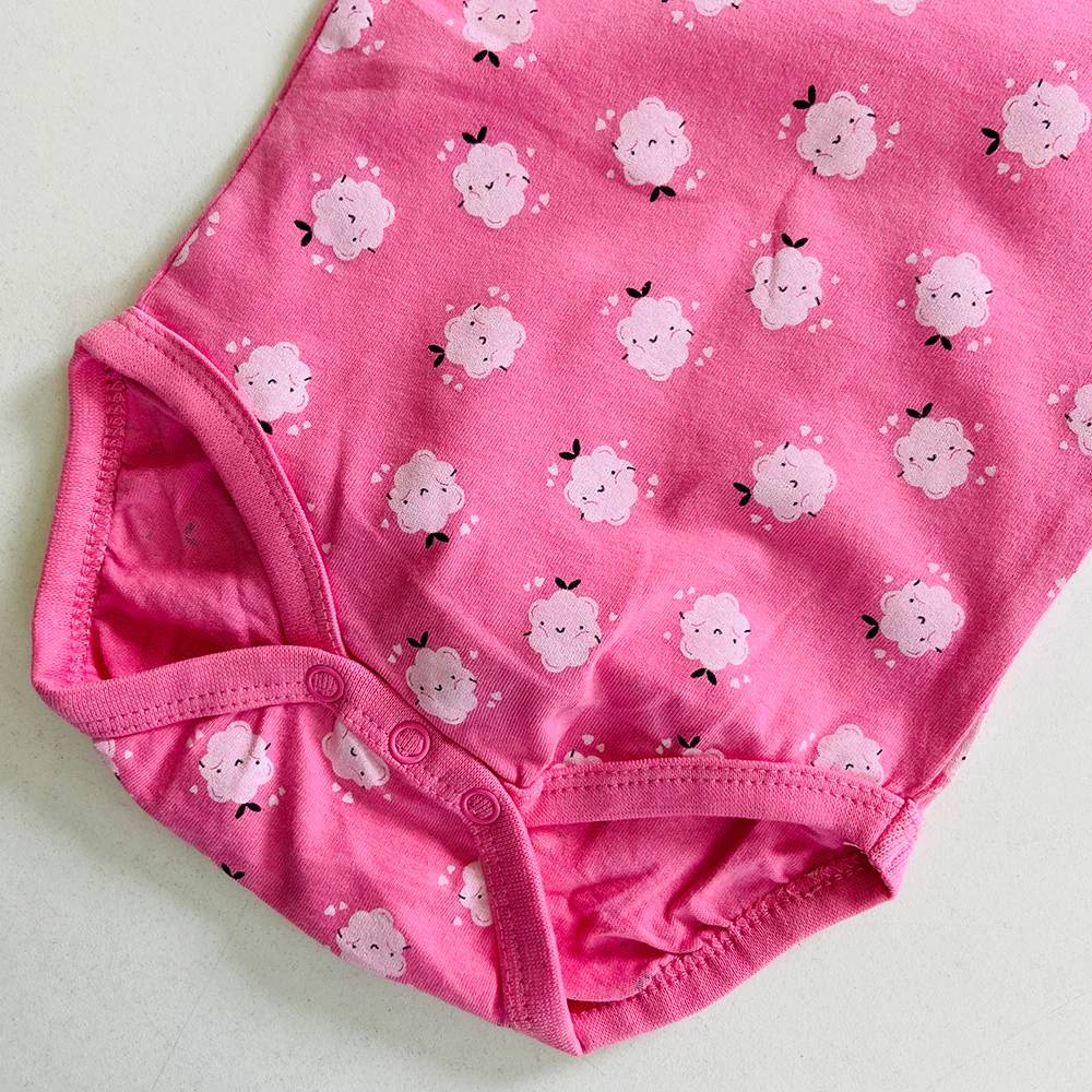 Baby Half Sleeve Organic Cotton Printed  Romper - Image 3