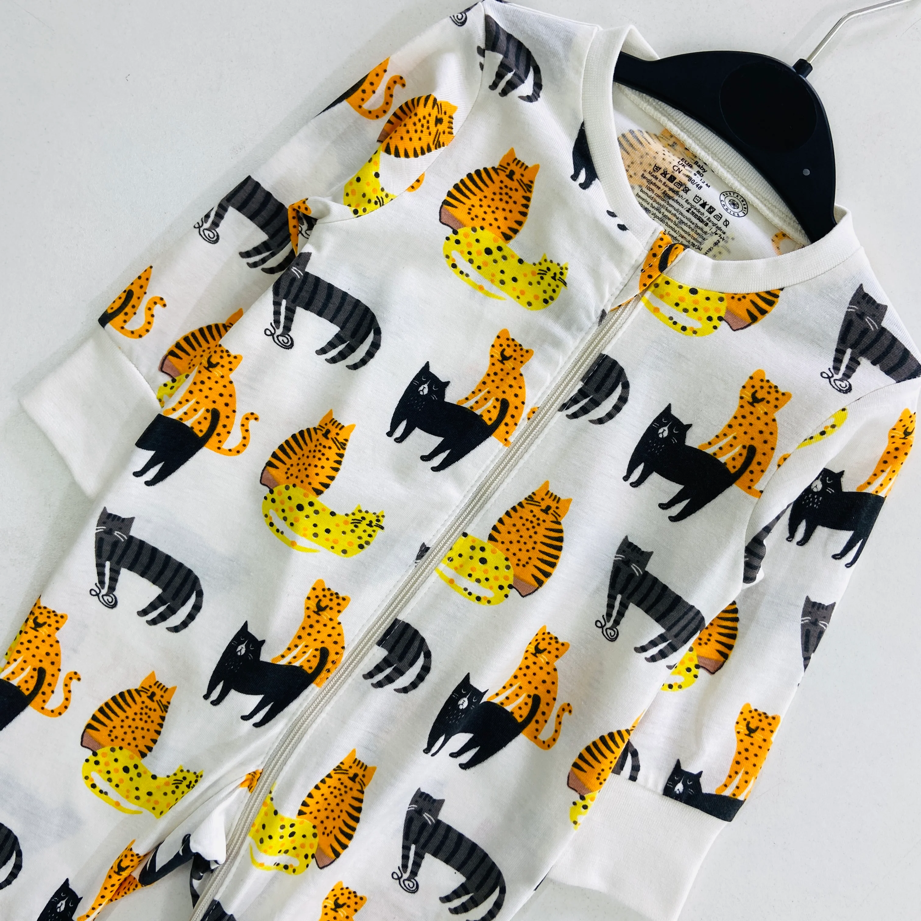 Baby Organic Cotton Printed Sleepsuit Full Body Romper - Image 10