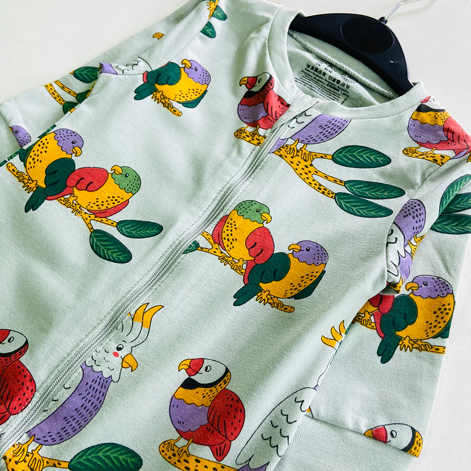 Baby Organic Cotton Printed Sleepsuit Full Body Romper - Image 20