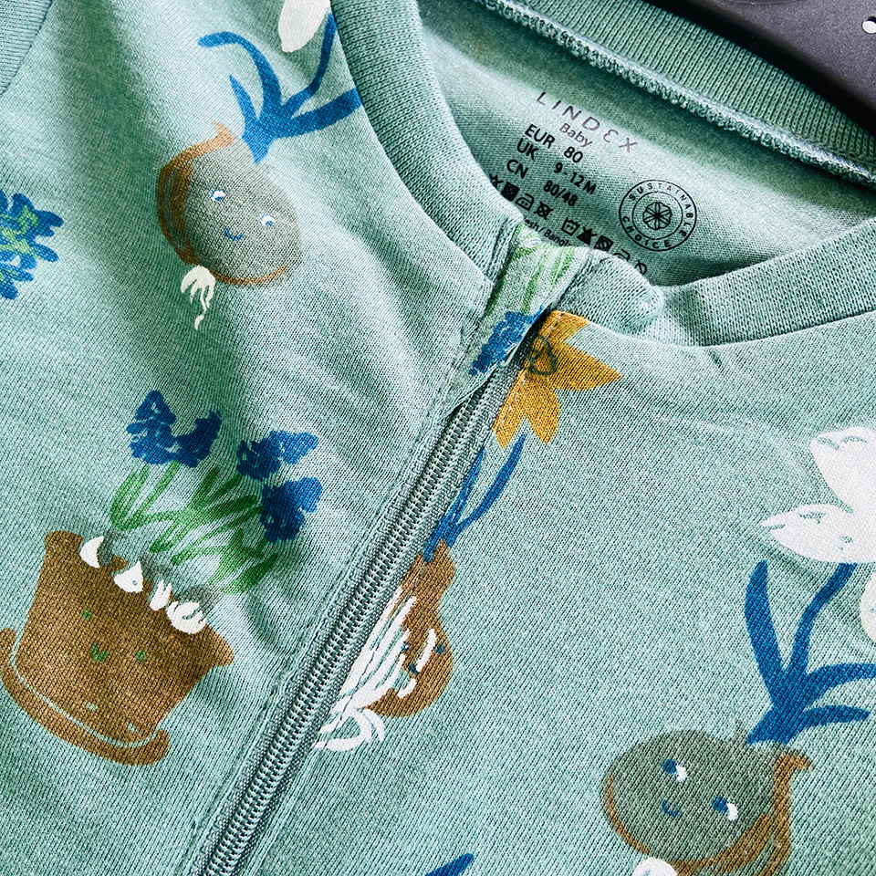 Baby Organic Cotton Printed Sleepsuit Full Body Romper - Image 24