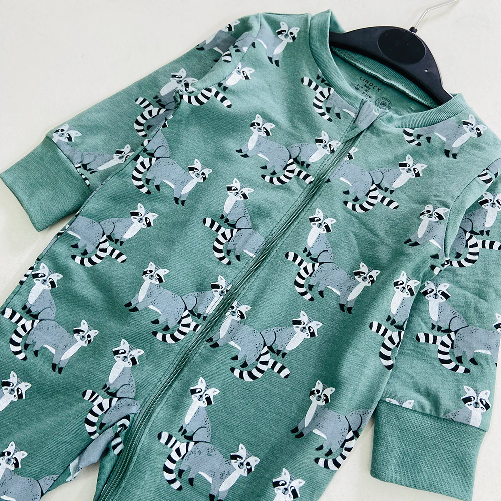 Baby Organic Cotton Printed Sleepsuit Full Body Romper - Image 29