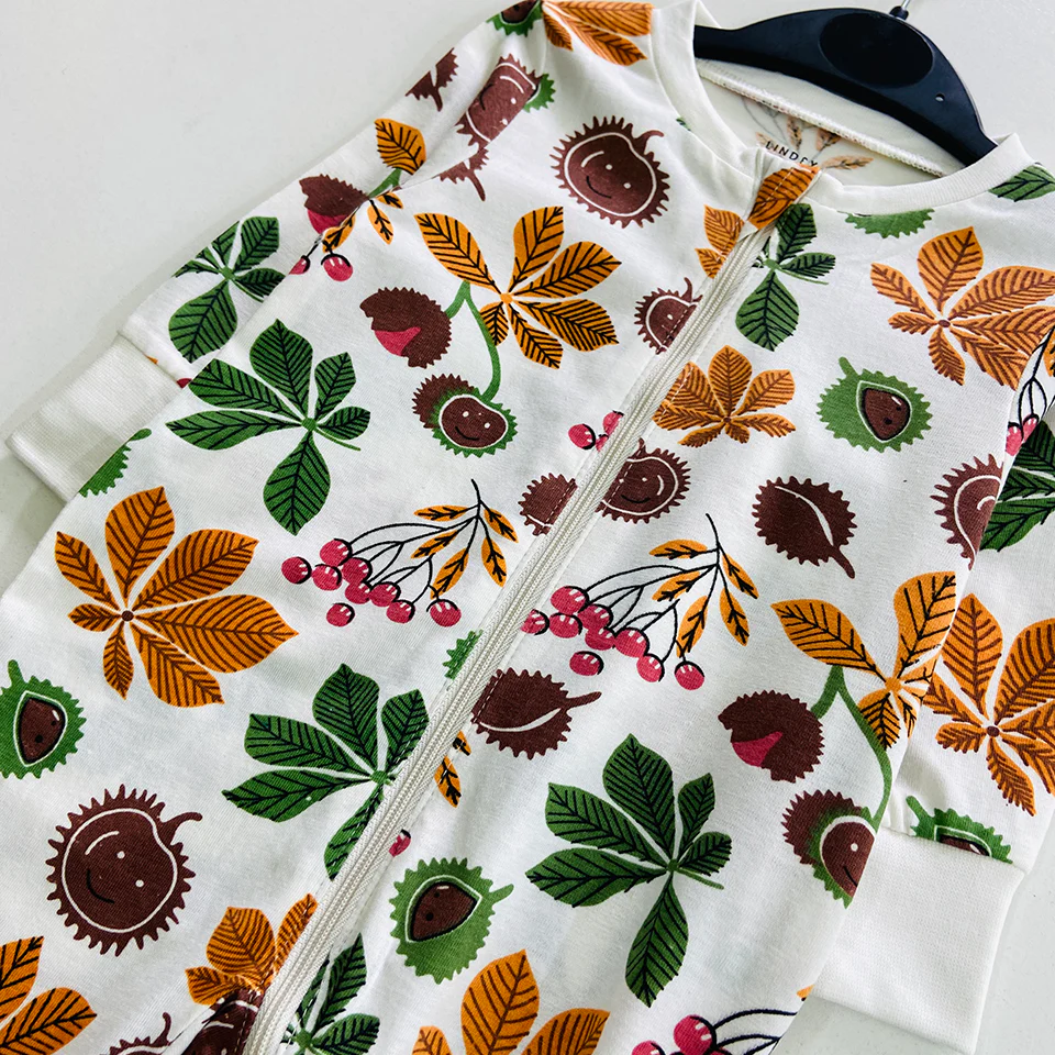 Baby Organic Cotton Printed Sleepsuit Full Body Romper - Image 34