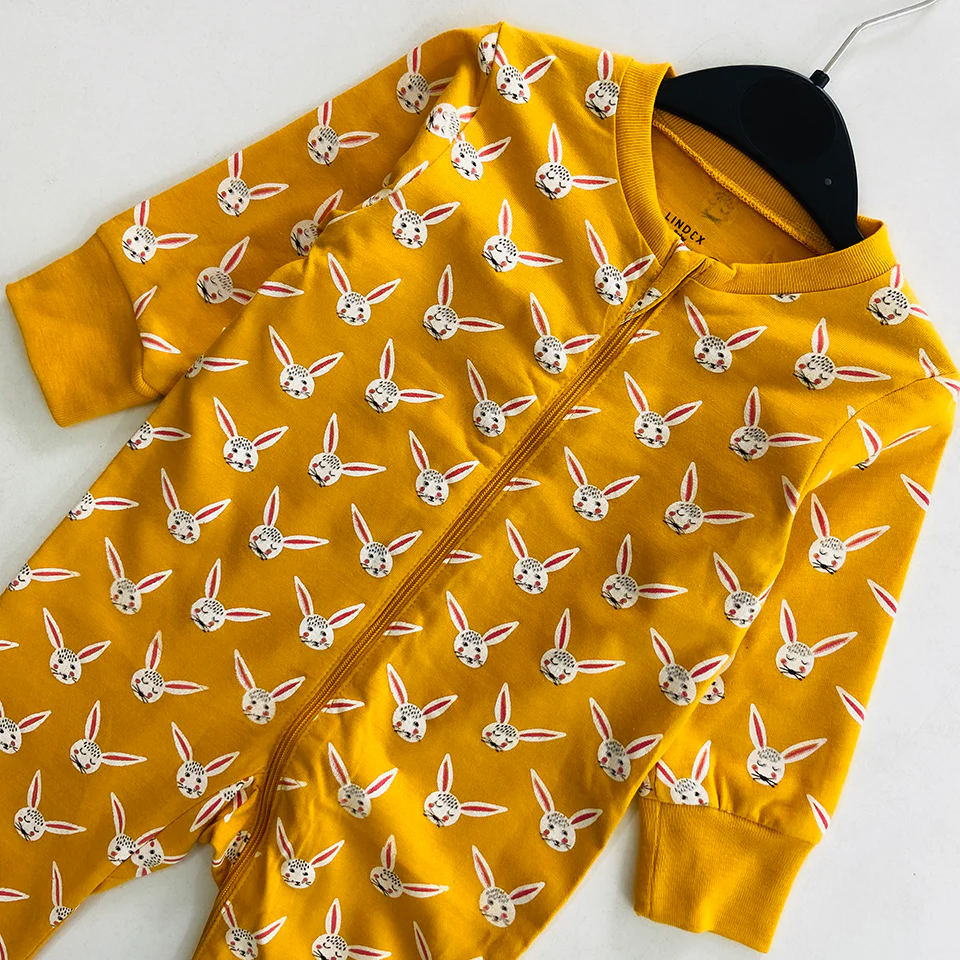 Baby Organic Cotton Printed Sleepsuit Full Body Romper - Image 37