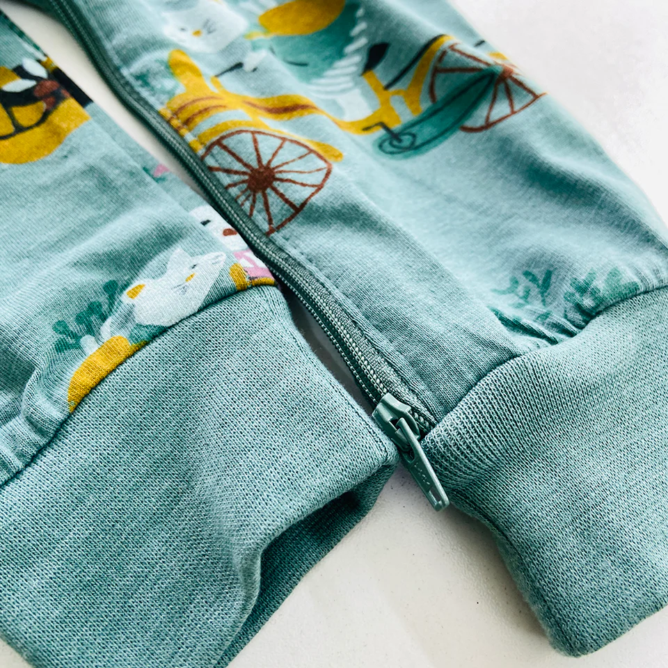 Baby Organic Cotton Printed Sleepsuit Full Body Romper - Image 40