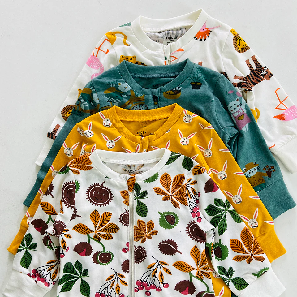 Baby Organic Cotton Printed Sleepsuit Full Body Romper - Image 41