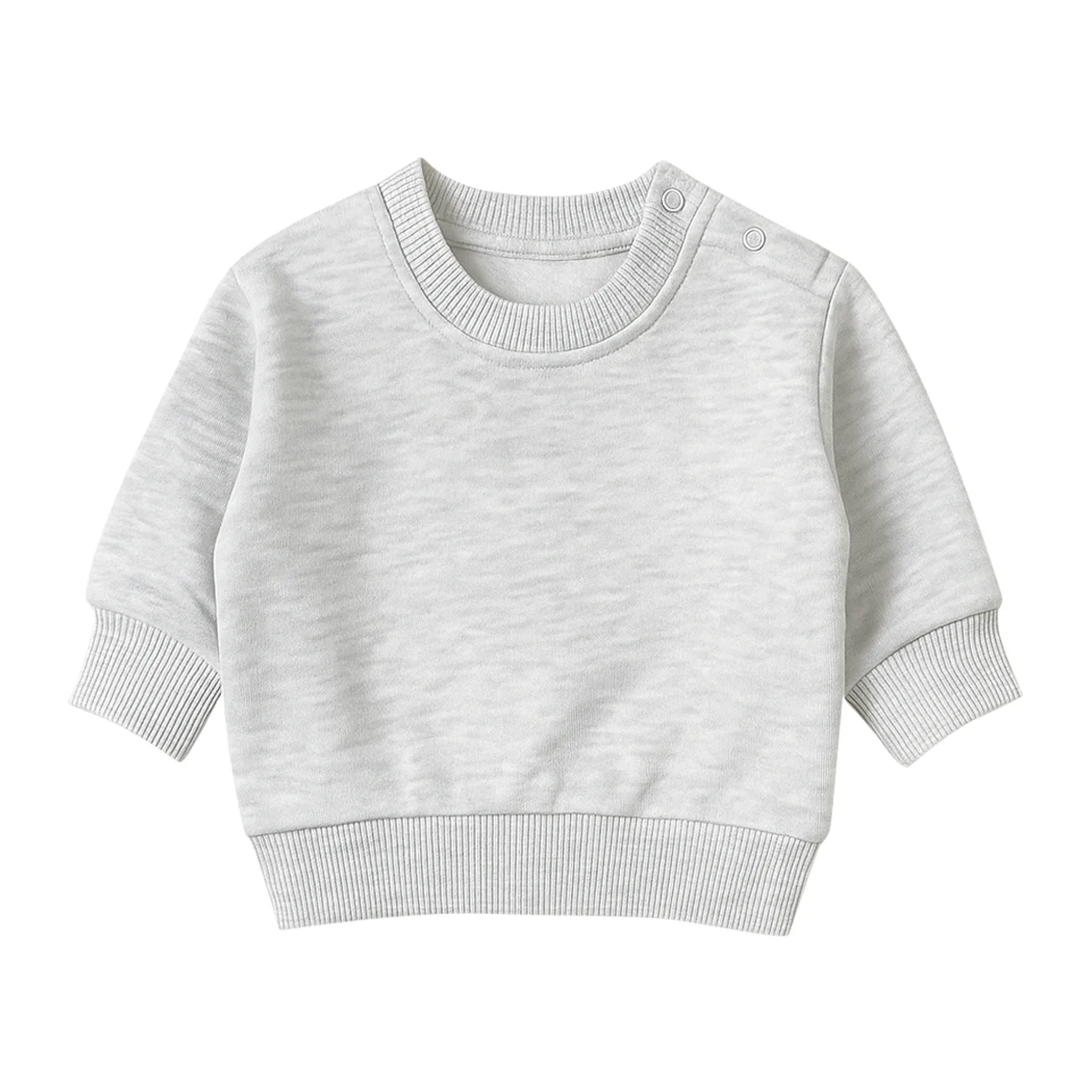 Baby Premium Soft Cotton Fleece Pullover Button Shoulder Sweatshirt - Image 14