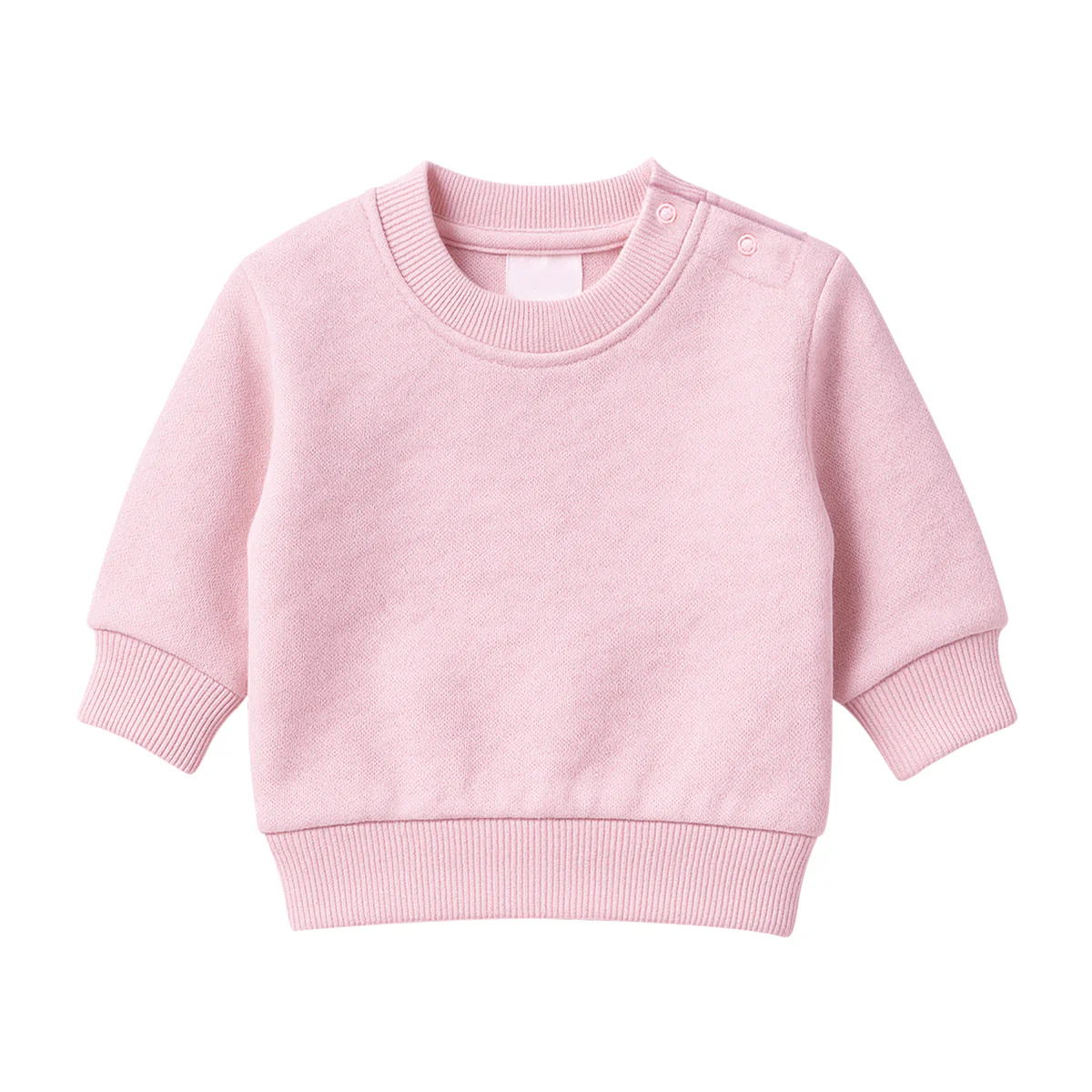Baby Premium Soft Cotton Fleece Pullover Button Shoulder Sweatshirt - Image 16