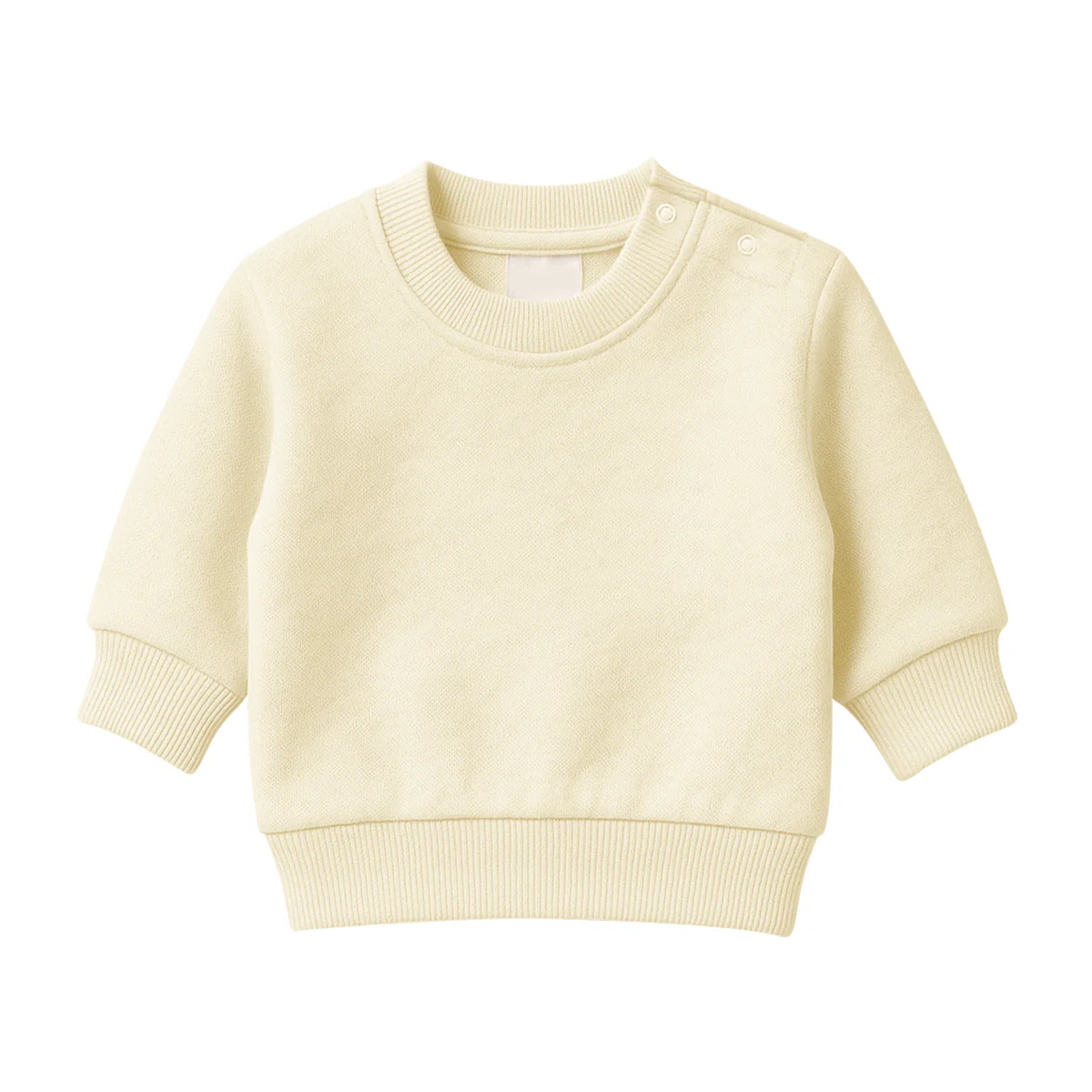 Baby Premium Soft Cotton Fleece Pullover Button Shoulder Sweatshirt - Image 17