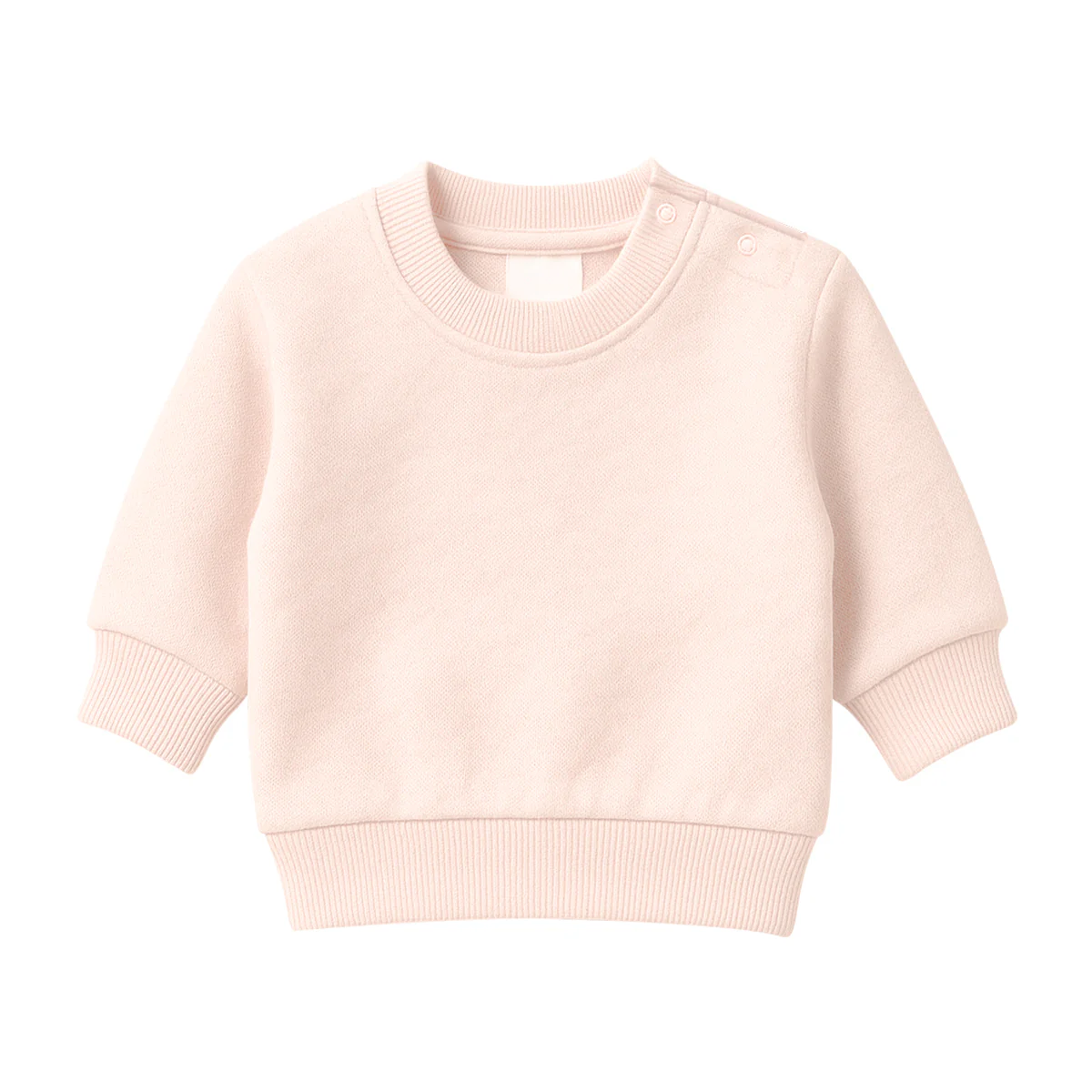 Baby Premium Soft Cotton Fleece Pullover Button Shoulder Sweatshirt - Image 18