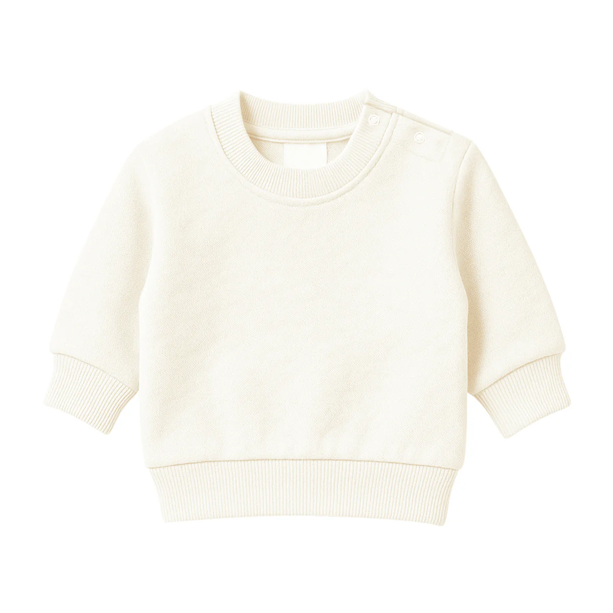 Baby Premium Soft Cotton Fleece Pullover Button Shoulder Sweatshirt - Image 21