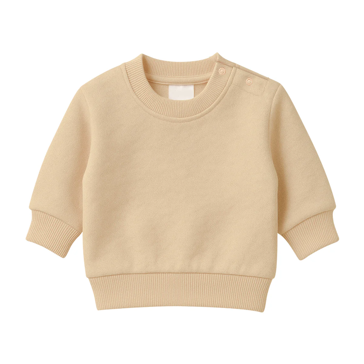 Baby Premium Soft Cotton Fleece Pullover Button Shoulder Sweatshirt - Image 22