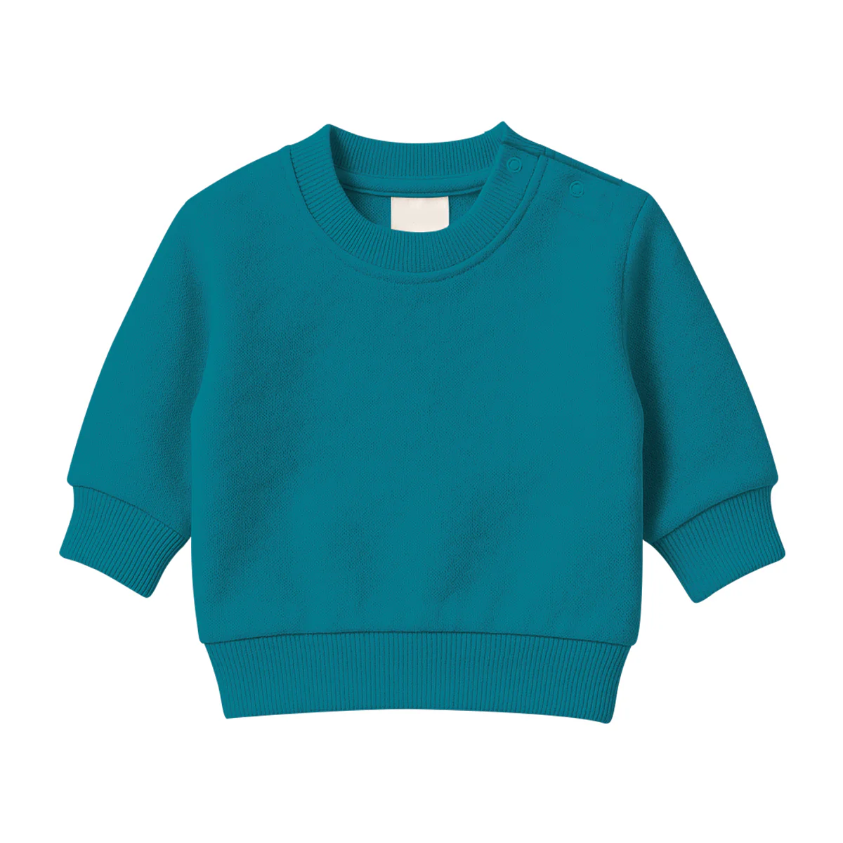 Baby Premium Soft Cotton Fleece Pullover Button Shoulder Sweatshirt - Image 23