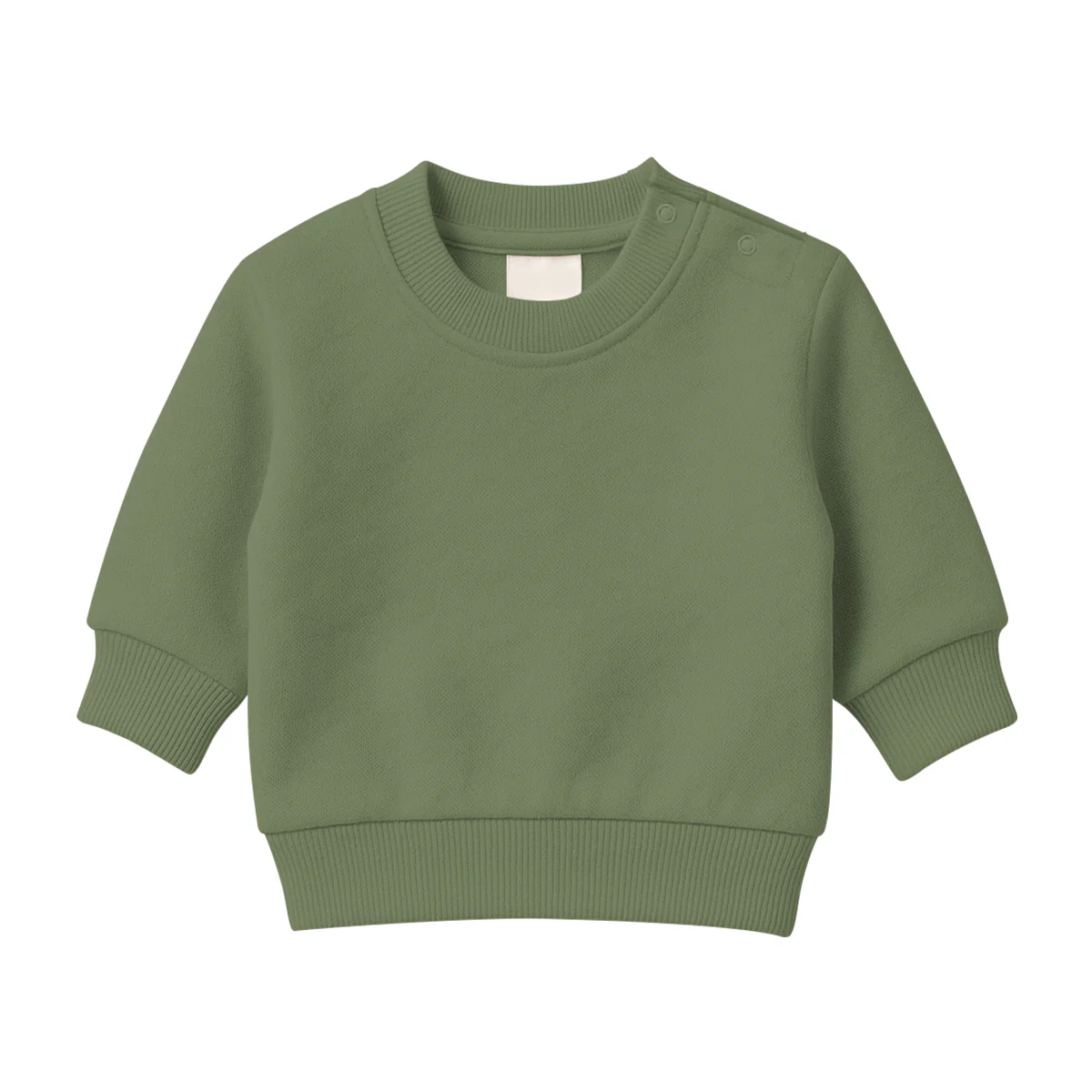 Baby Premium Soft Cotton Fleece Pullover Button Shoulder Sweatshirt - Image 25