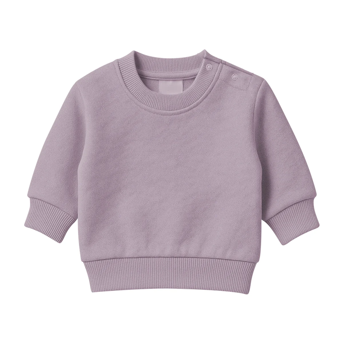 Baby Premium Soft Cotton Fleece Pullover Button Shoulder Sweatshirt - Image 26