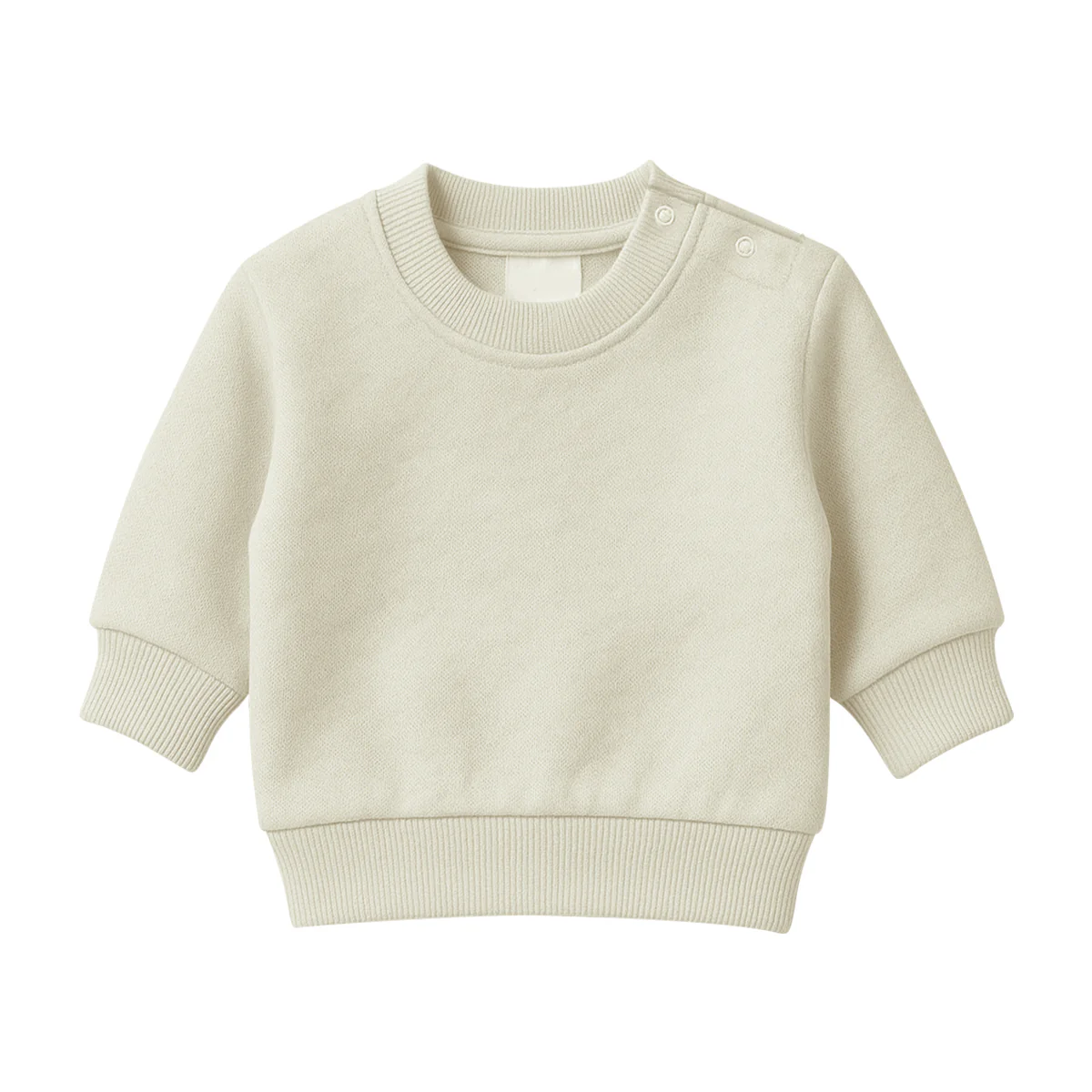 Baby Premium Soft Cotton Fleece Pullover Button Shoulder Sweatshirt - Image 28