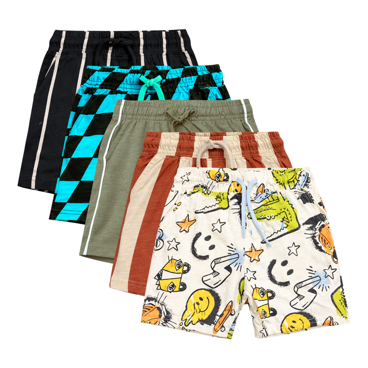 Boys Cotton Summer Soft Breathable Casual Shorts With Pocket