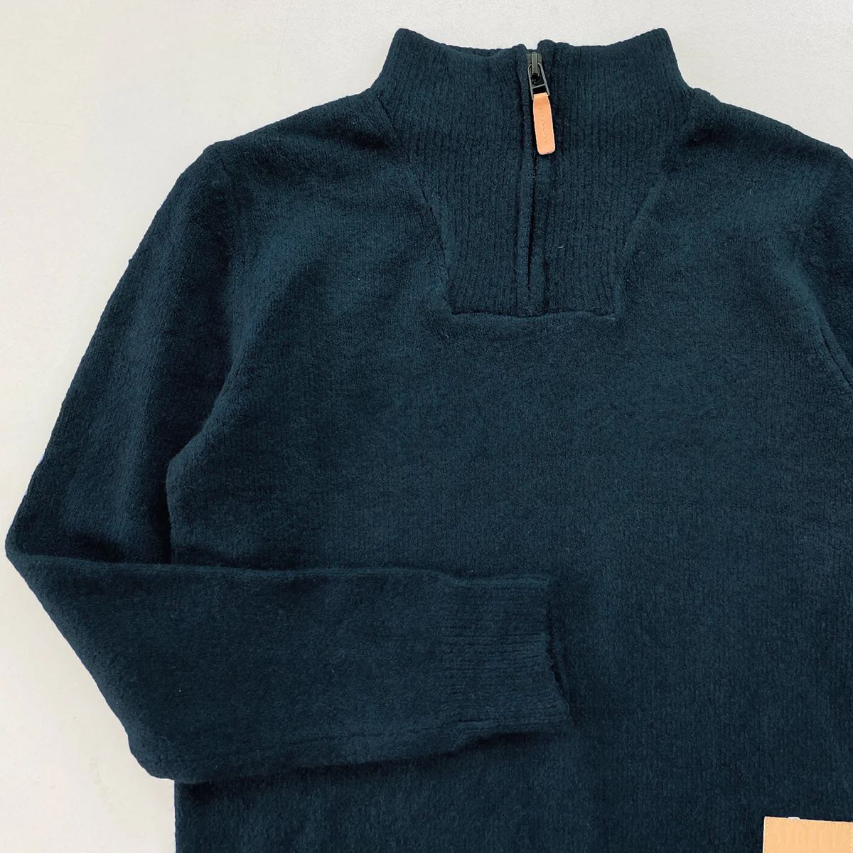 Boys Heather Knit Quarter Zip Winter Pullover Sweater - Image 10