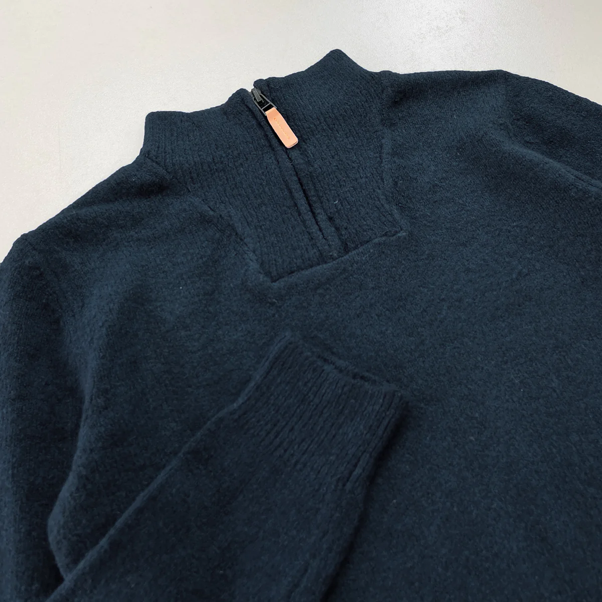 Boys Heather Knit Quarter Zip Winter Pullover Sweater - Image 11