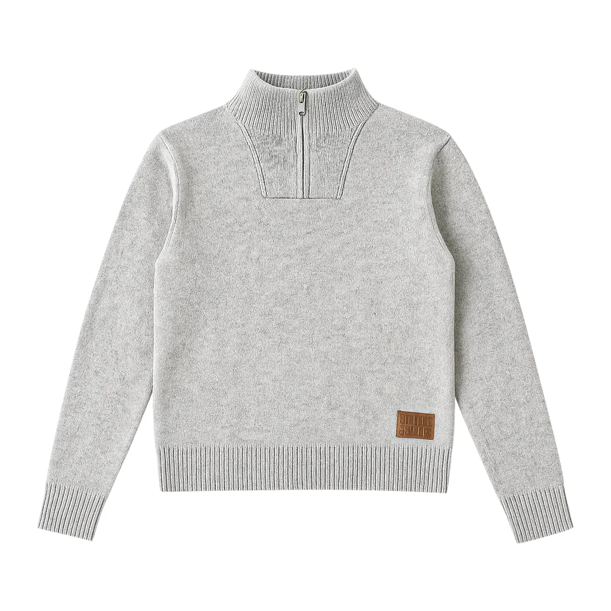 Boys Heather Knit Quarter Zip Winter Pullover Sweater - Image 13