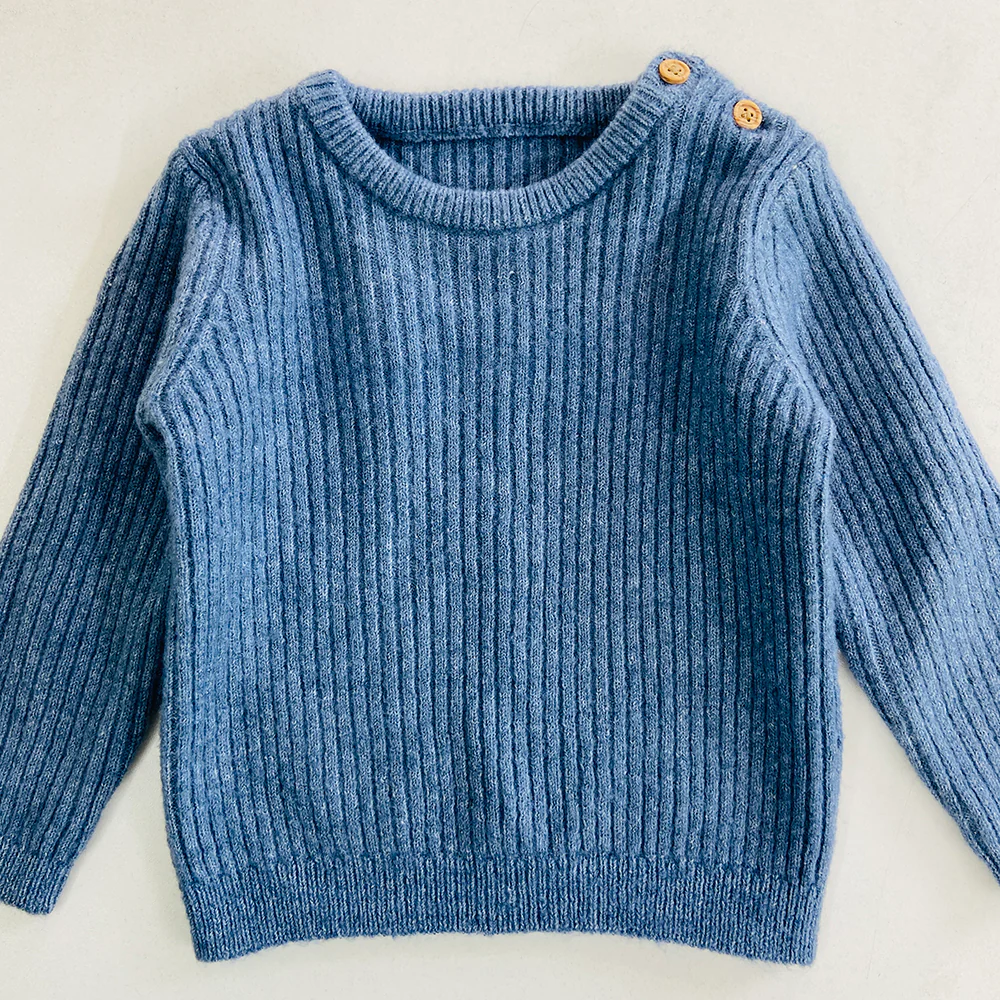 Baby Boys Long Sleeve Knit Cotton Sweater - Image 7