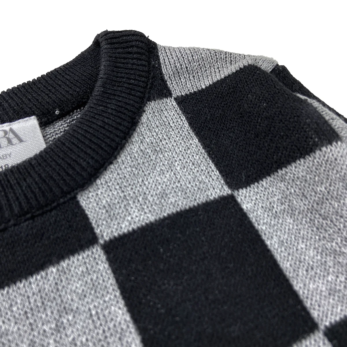 Boys Premium Checkered Soft Knit Pullover Ribbed Sweater - Image 7