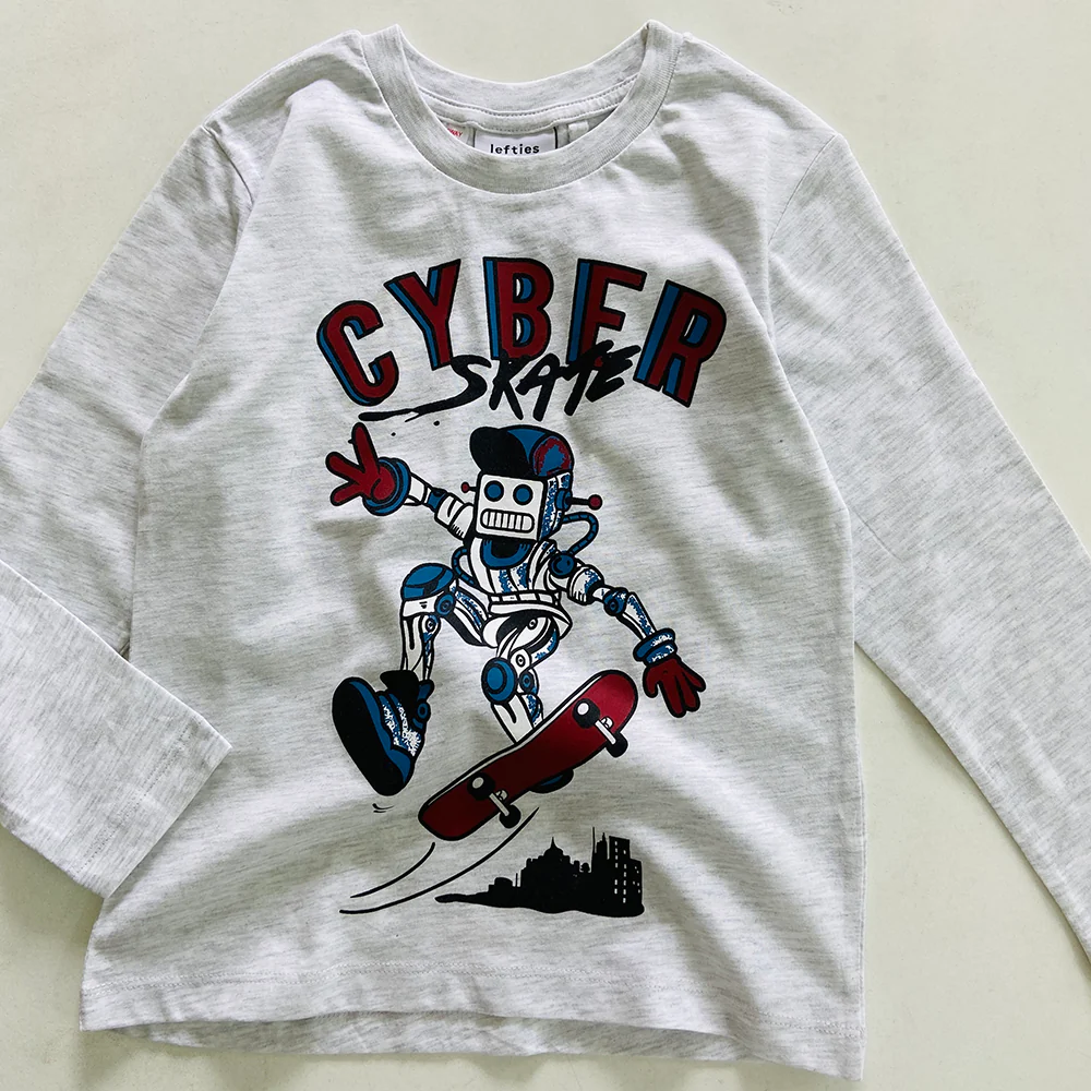 Boys Round Neck Cotton Full Sleeve T-shirt - Image 13
