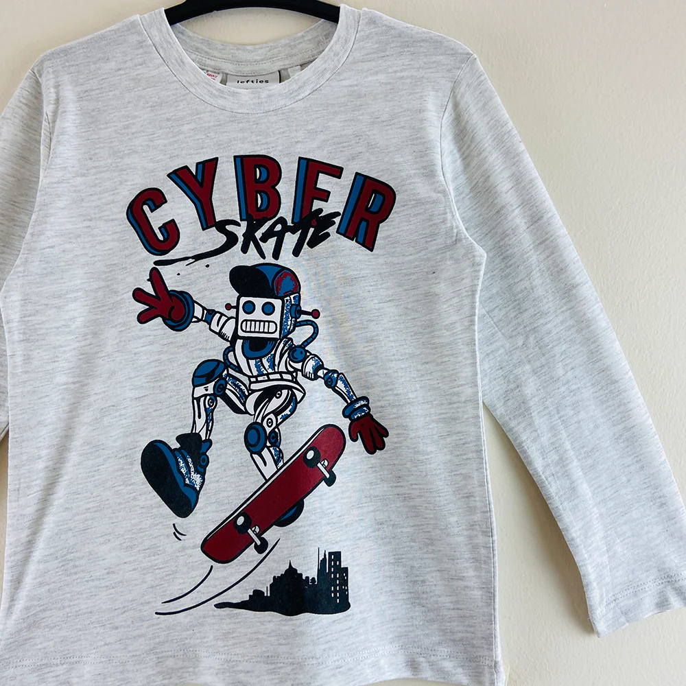 Boys Round Neck Cotton Full Sleeve T-shirt - Image 6