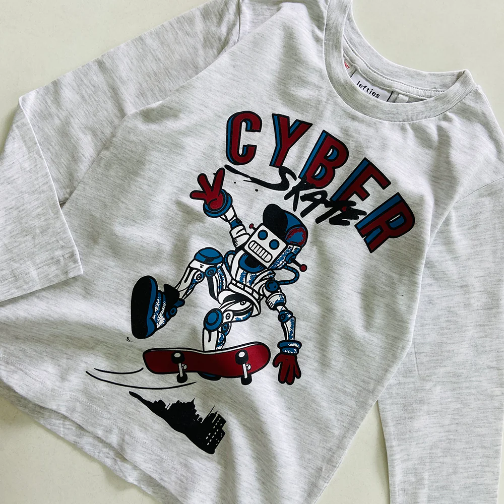 Boys Round Neck Cotton Full Sleeve T-shirt - Image 9