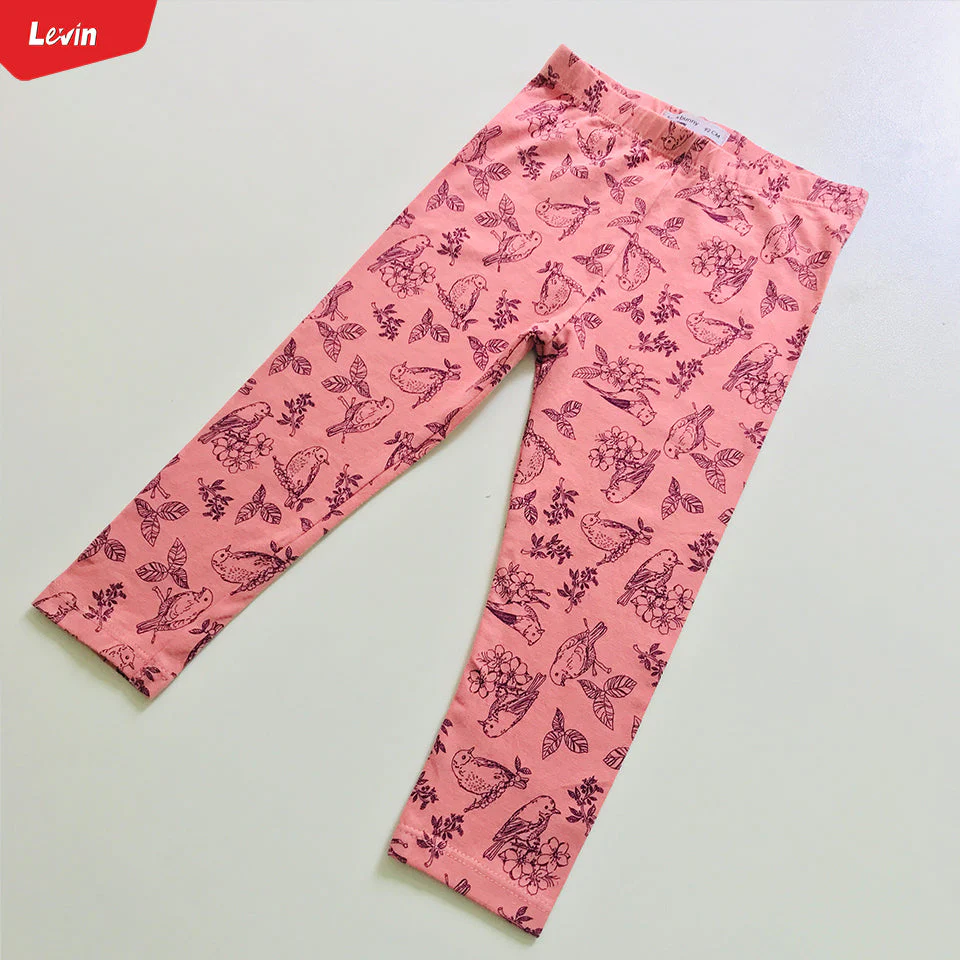 Pack of 5 Assorted Toddler Girls Cotton Stretch Printed Leggings - Image 11