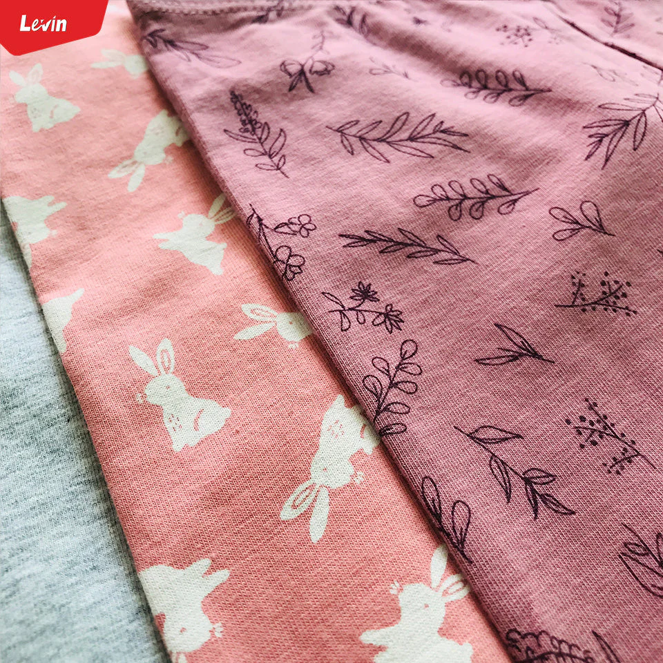 Pack of 5 Assorted Toddler Girls Cotton Stretch Printed Leggings - Image 3