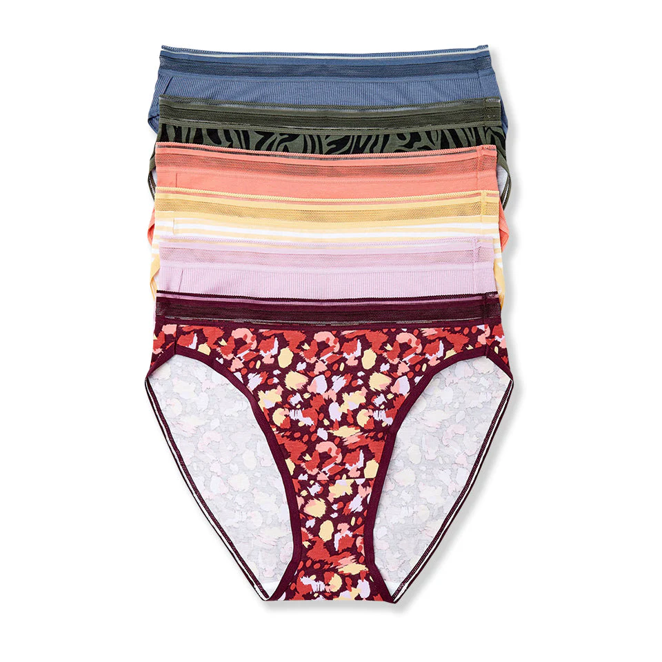 Pack of 3 Women’s Cotton Mid Waist Hipster Full Back Coverage Panty