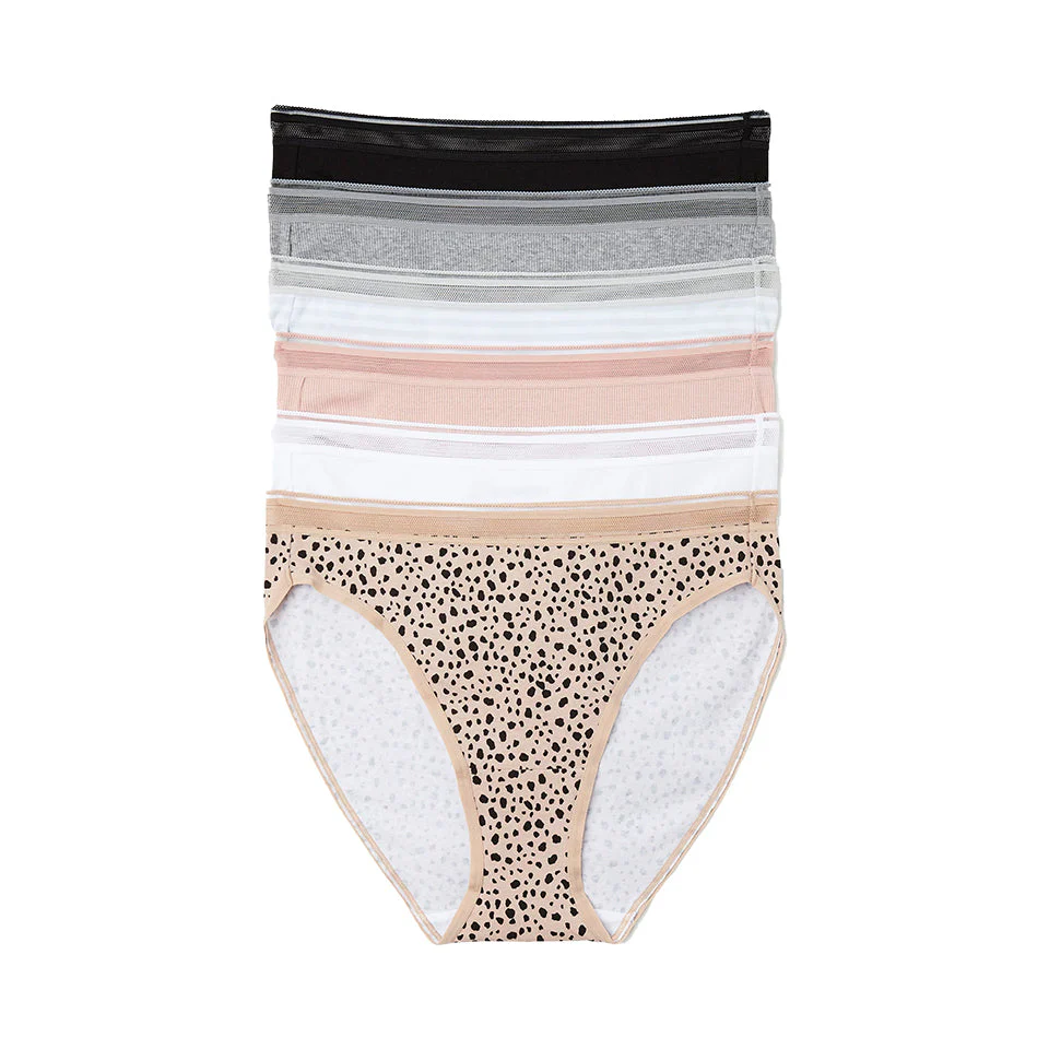 Pack of 3 Women’s Cotton Mid Waist Hipster Full Back Coverage Panty - Image 2