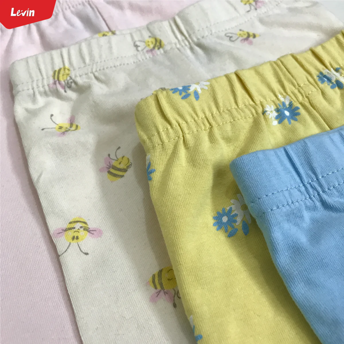 Cotton Stretch Solid Printed Leggings Baby Trouser Infant Pant - Image 3
