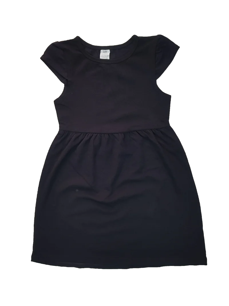 Girls Casual Short Sleeve Cotton Solid Multi Color Tunic Frock - Image 6