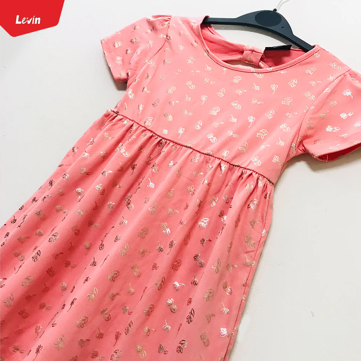 Girls Comfortable Printed Casual Short Sleeve Frock - Image 12