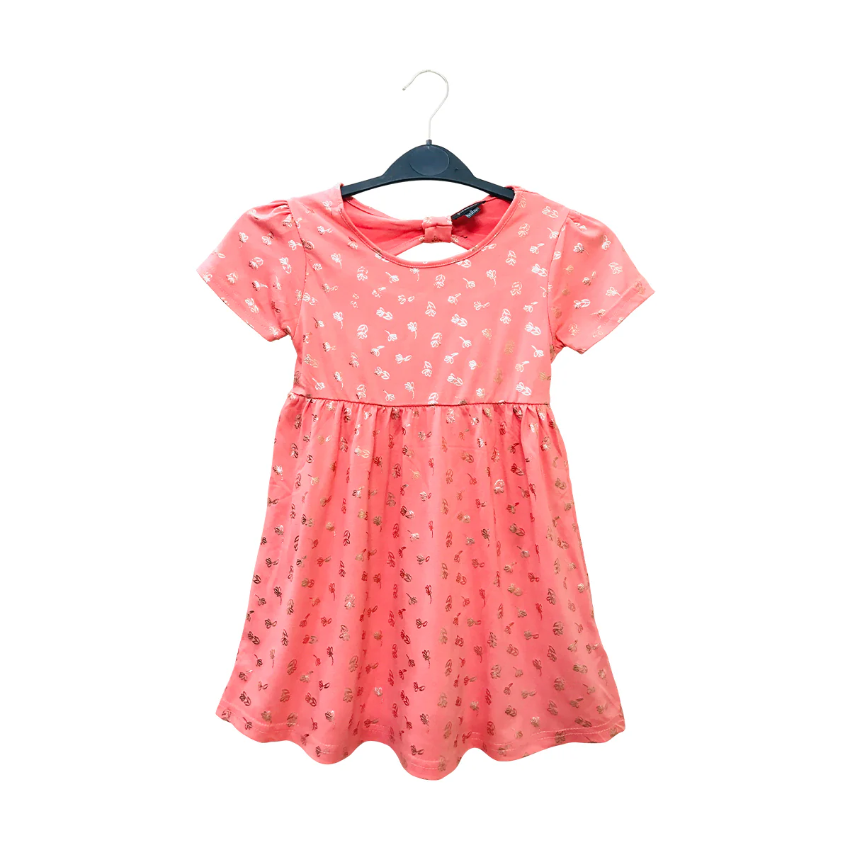 Girls Comfortable Printed Casual Short Sleeve Frock - Image 19
