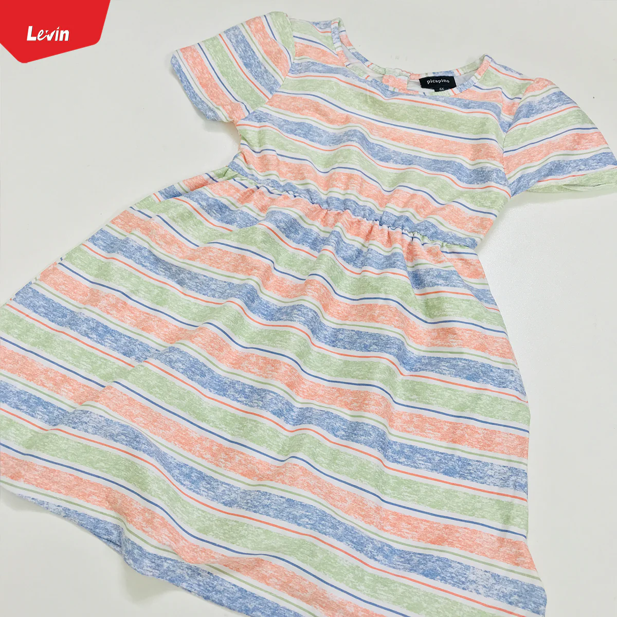 Girls Comfortable Printed Casual Short Sleeve Frock - Image 5