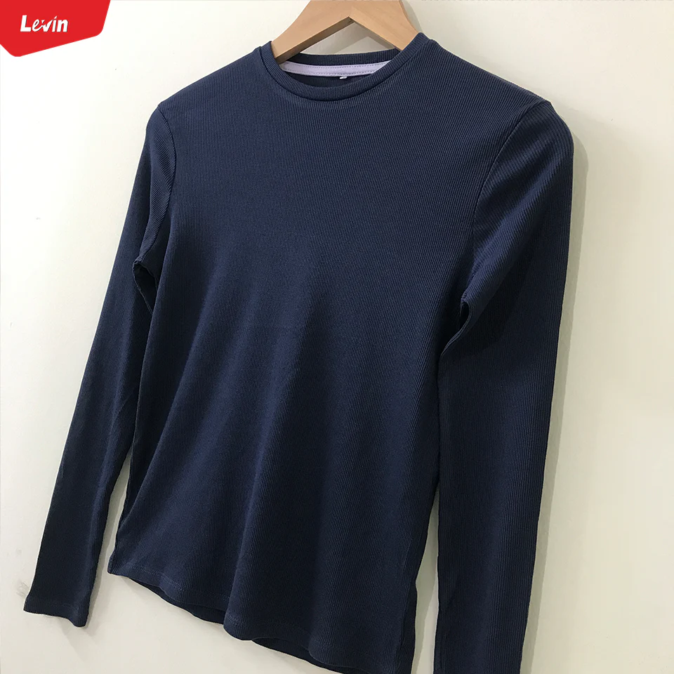 Girls Cotton Ribbed Round Neck Long Sleeve Solid T-Shirts - Image 10