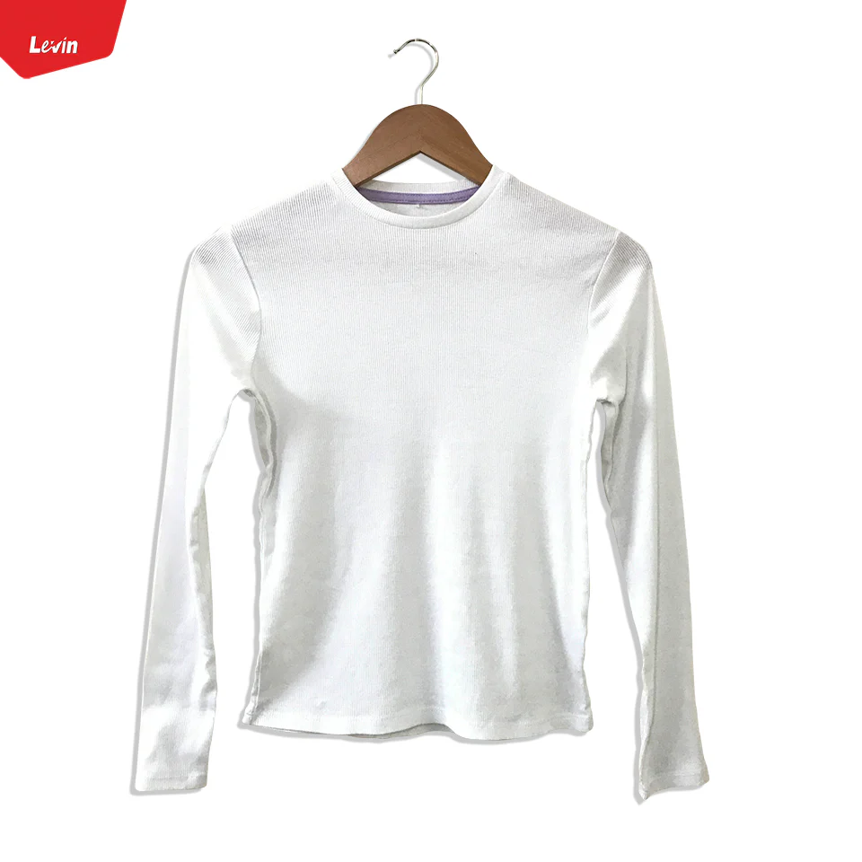Girls Cotton Ribbed Round Neck Long Sleeve Solid T-Shirts - Image 4
